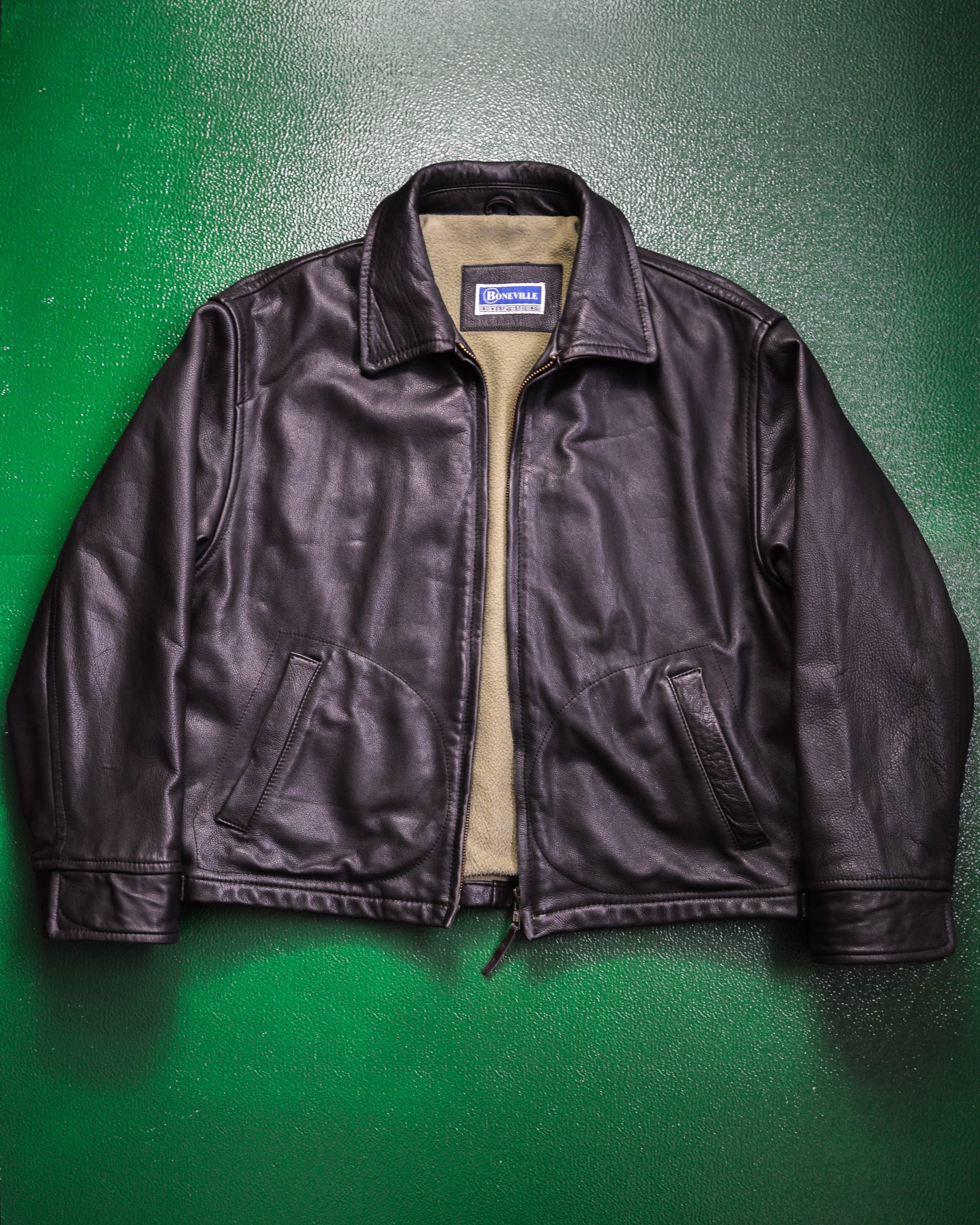 Boneville Deep Brown Heavy Leather Work Jacket (~L~)