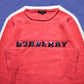 Burberry Hot Pink Sequin Spellout Logo Fleece jumper (~S~)