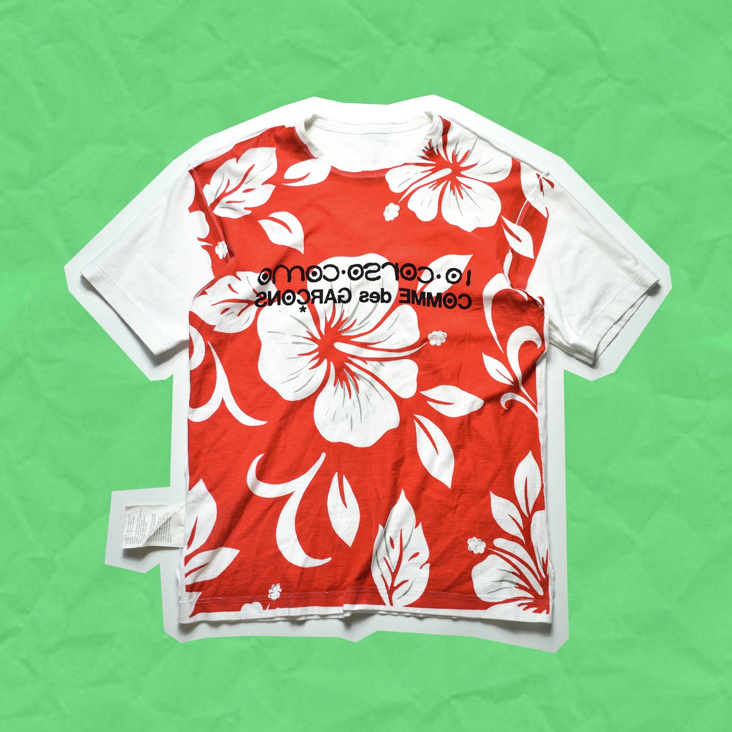 Comme Des Garçons Homme 10 Corso Como 2001 Interior Floral Logo T-shirt (~M~)