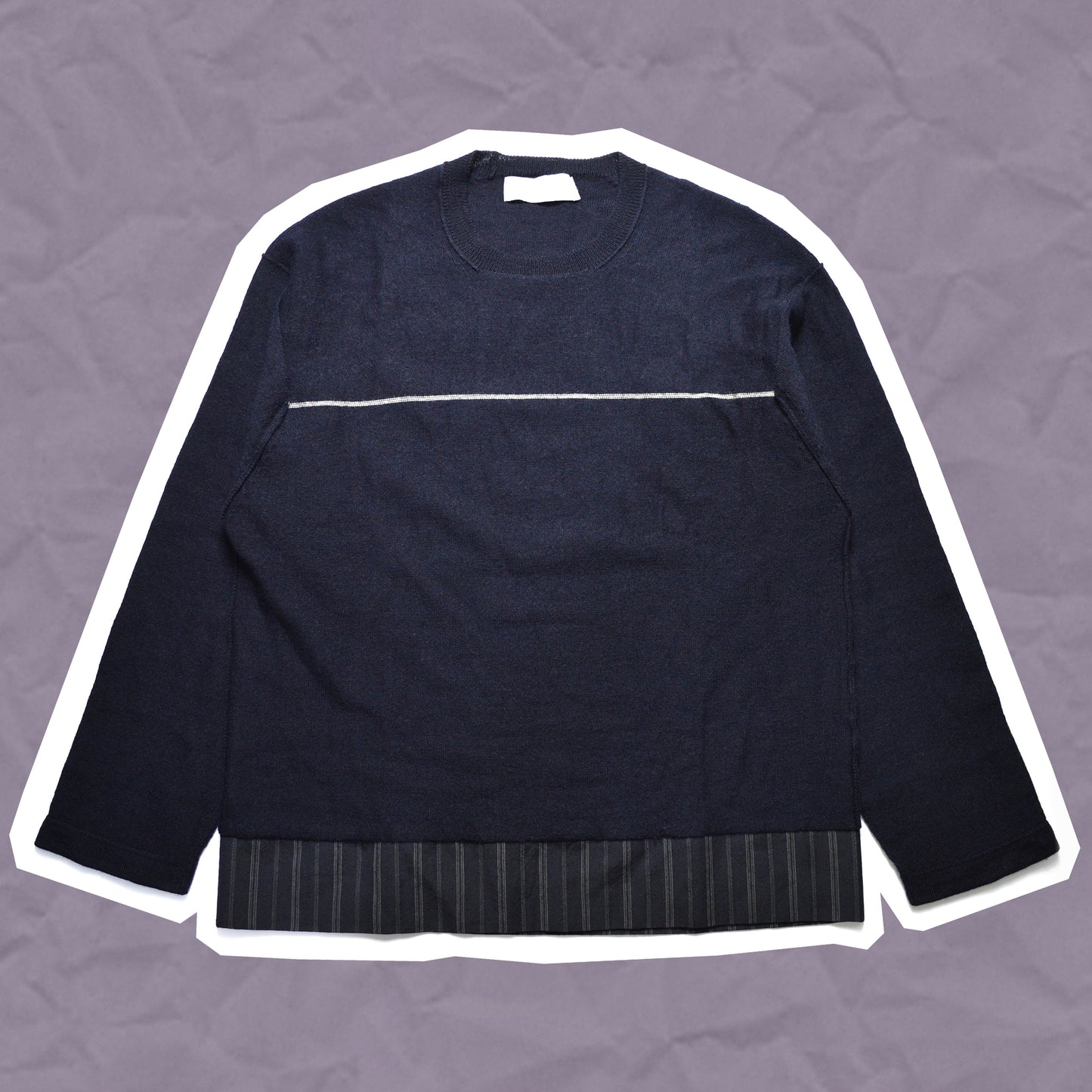 Comme Des Garçons Homme 1993 Contrasting Hem Knit Jumper (~M~)