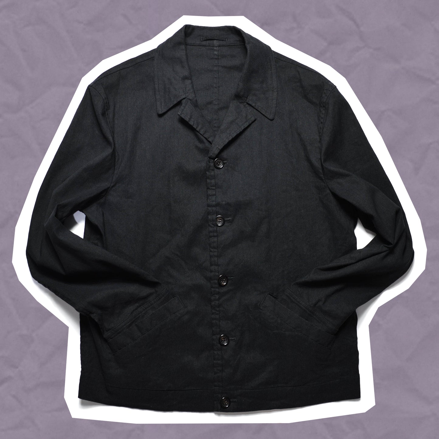 Comme Des Garçons Homme 1998 Black Open Collar Jacket (M)