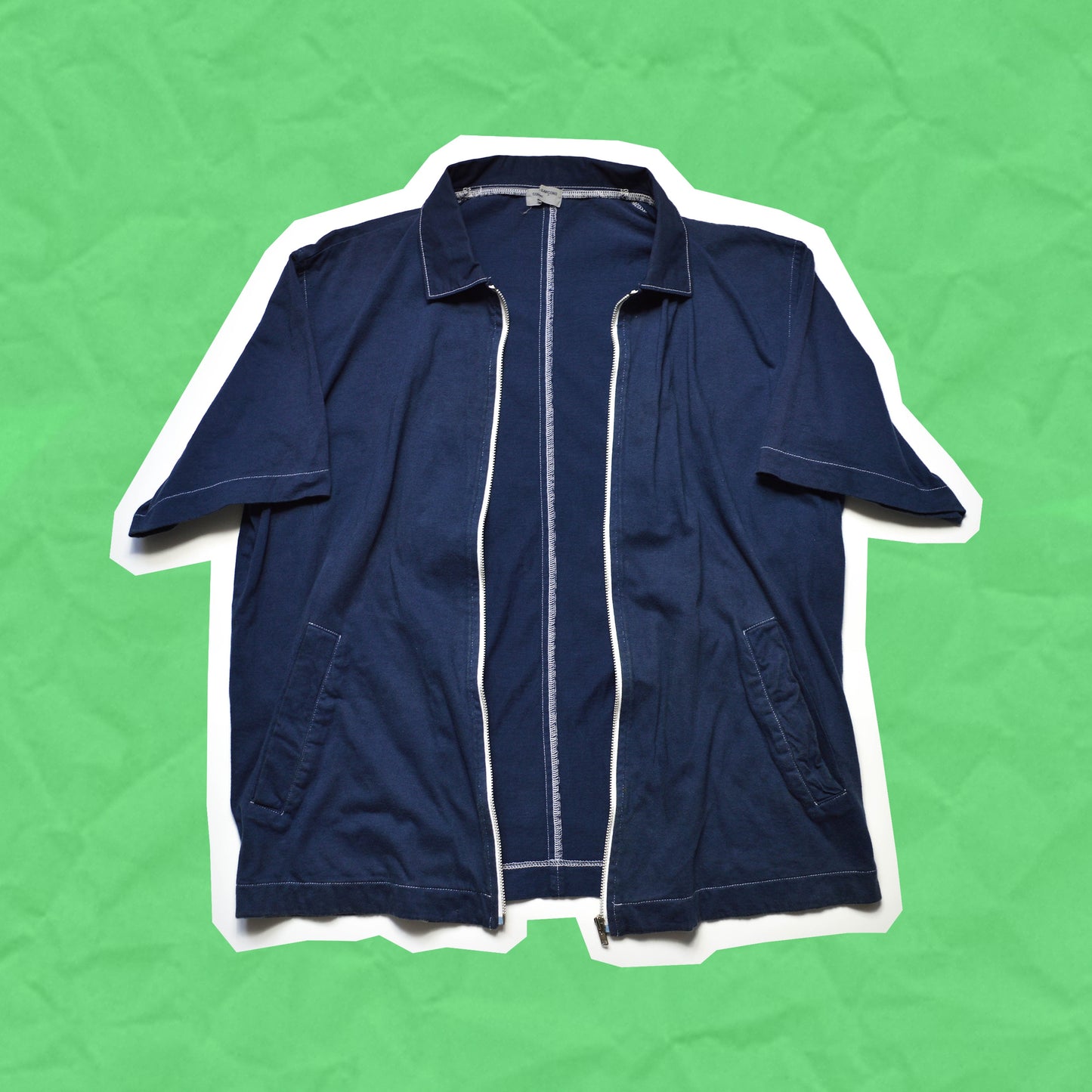 Comme Des Garçons Homme 1999 Object Dyed Navy Zip Up (~M~)