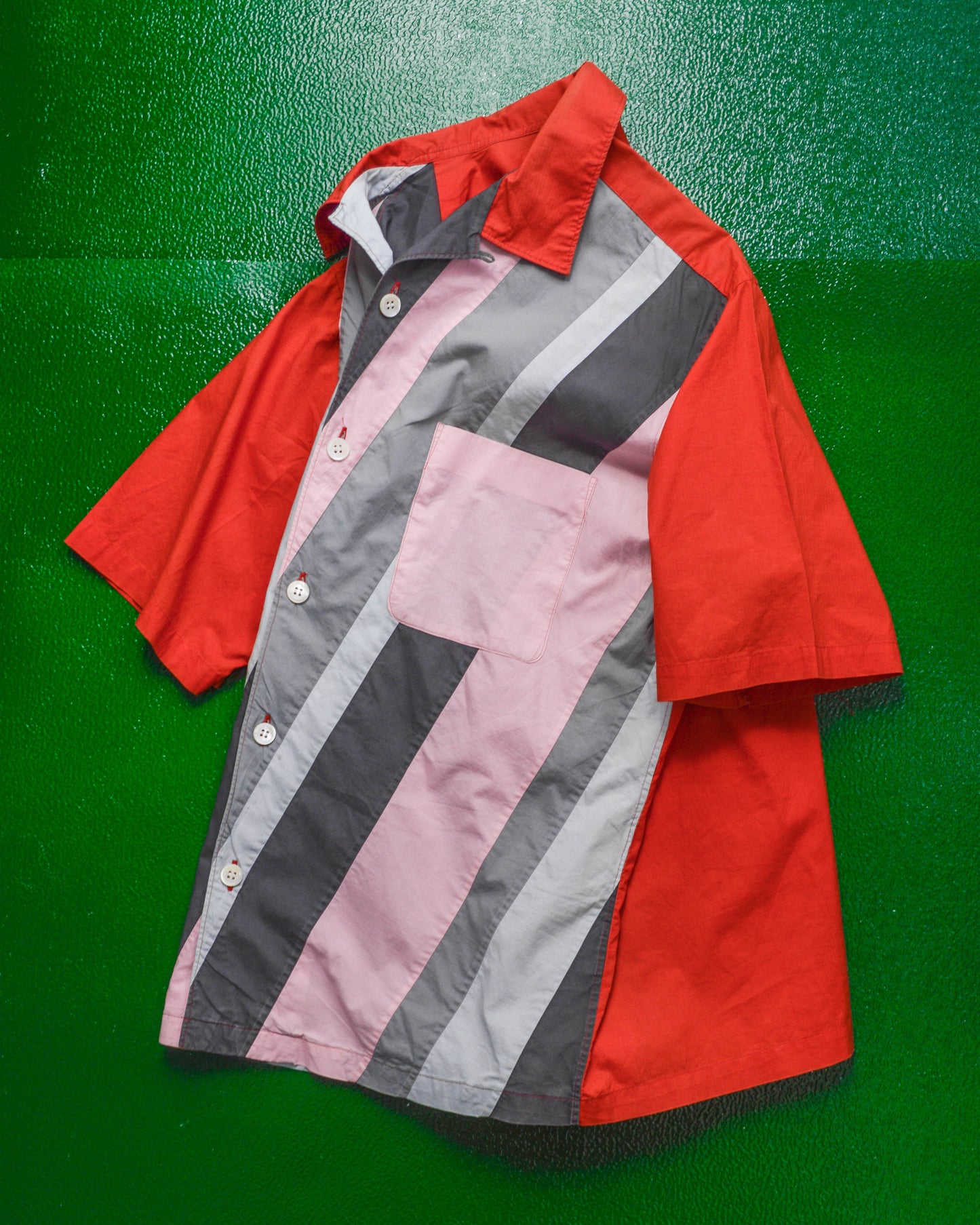 Comme Des Garçons Homme 2000 Reconstructed Front Diagonal Panelled Shirt (M~L)