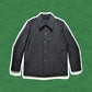 Comme Des Garçons Homme 2002 Black Light Woven Cotton Poly Jacket (~M~)