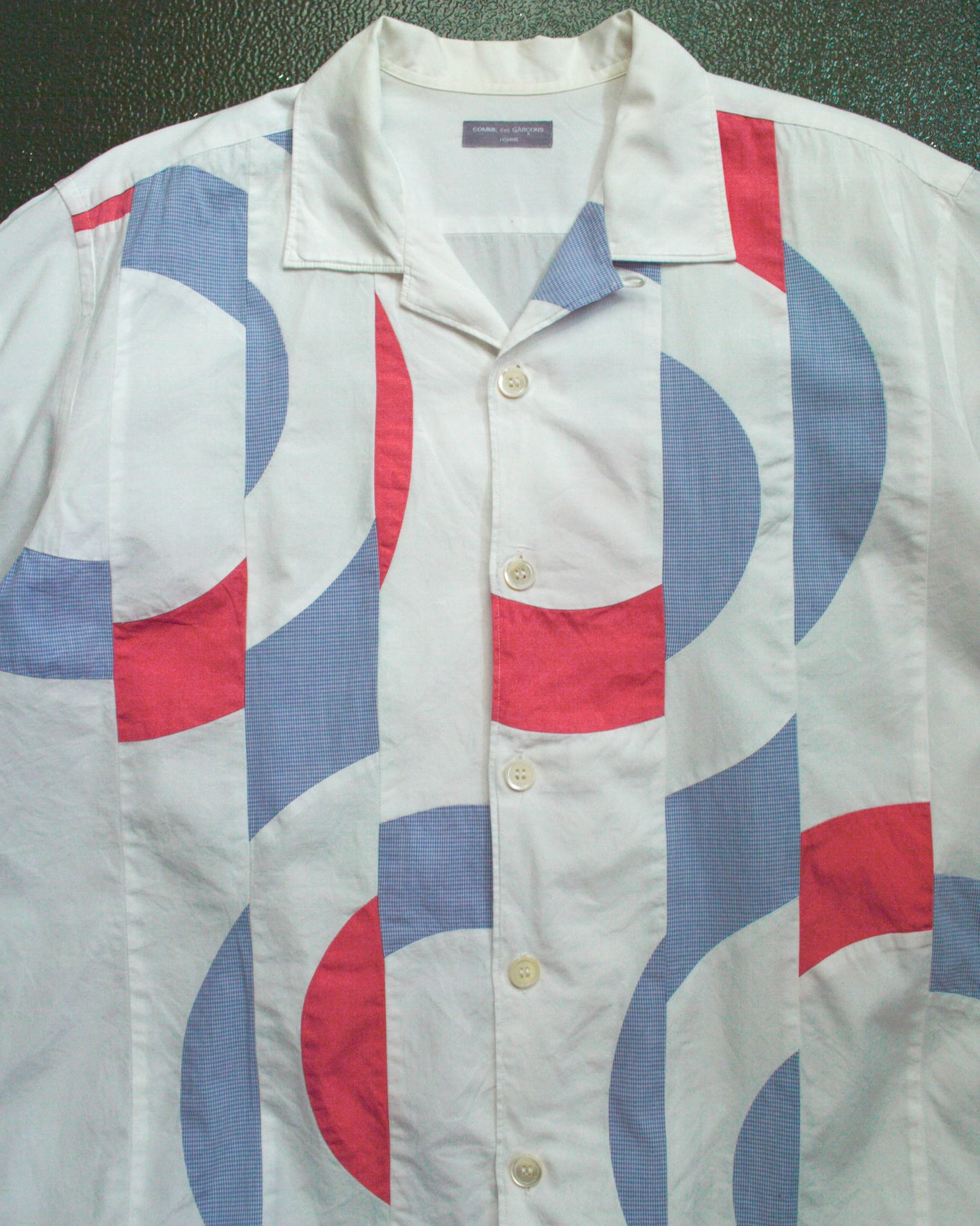 Comme Des Garçons Homme 2002 White Asymmetrical Multi-Panelled Shirt (M~L)