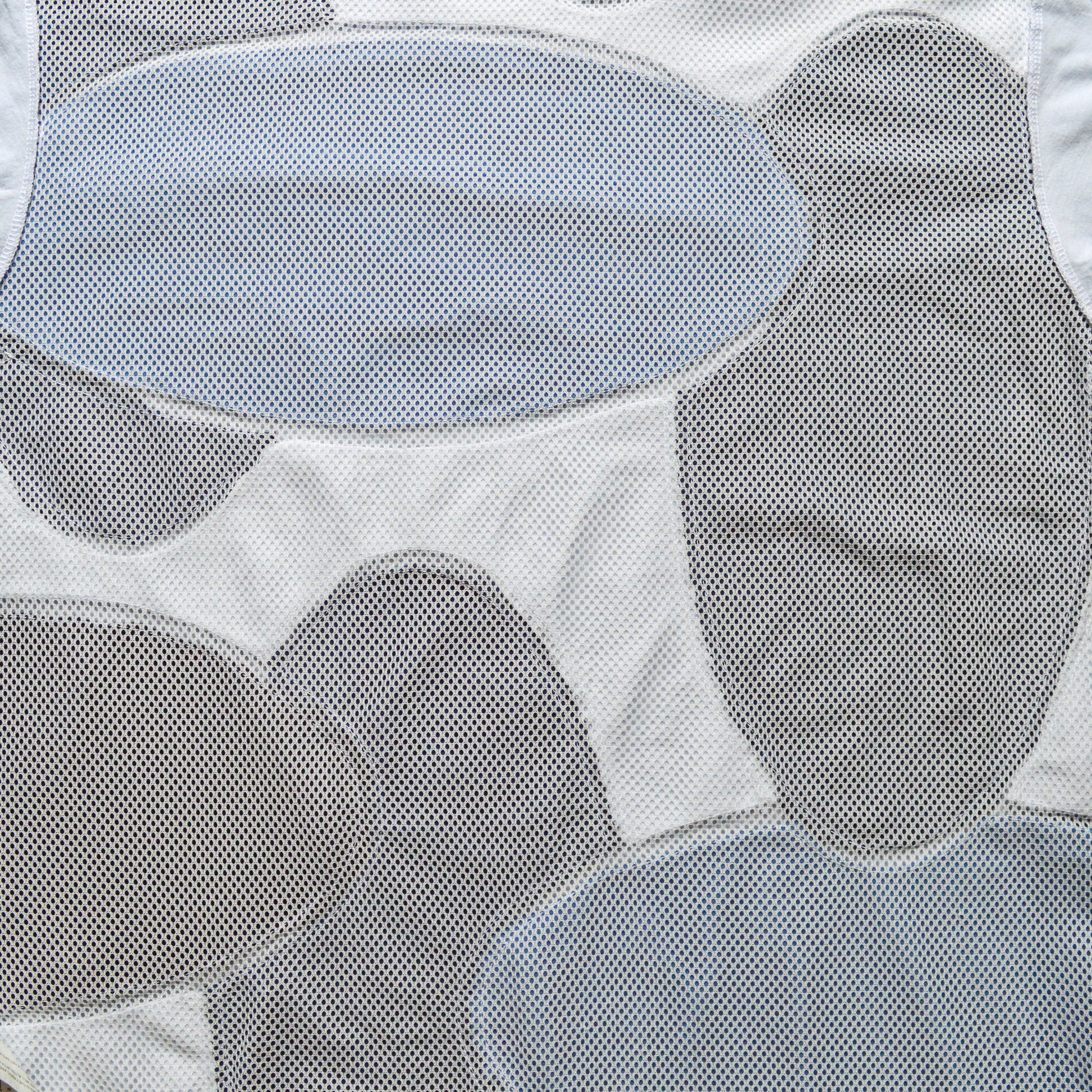 Comme Des Garçons Homme 2003 Reconstructed Oval Panel Tonal Blue T-shirt (~M~)