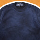 Comme Des Garçons Homme 2004 Navy Irregular Dye Processed Knit Jumper (M)
