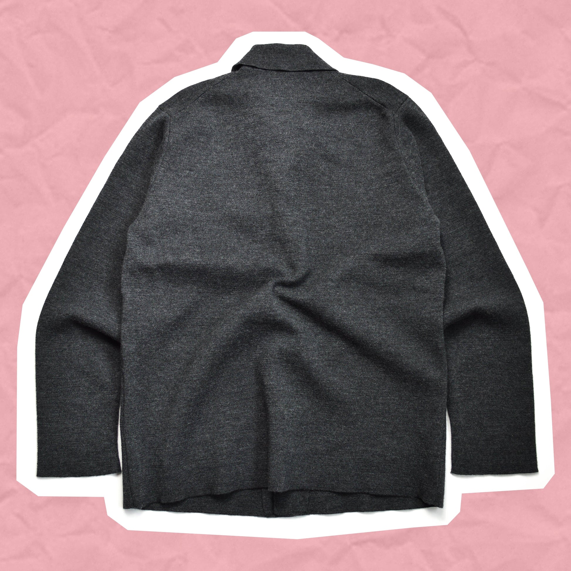 Comme Des Garçons Homme 2011 Grey Button Up Polo Sweater (~M~)