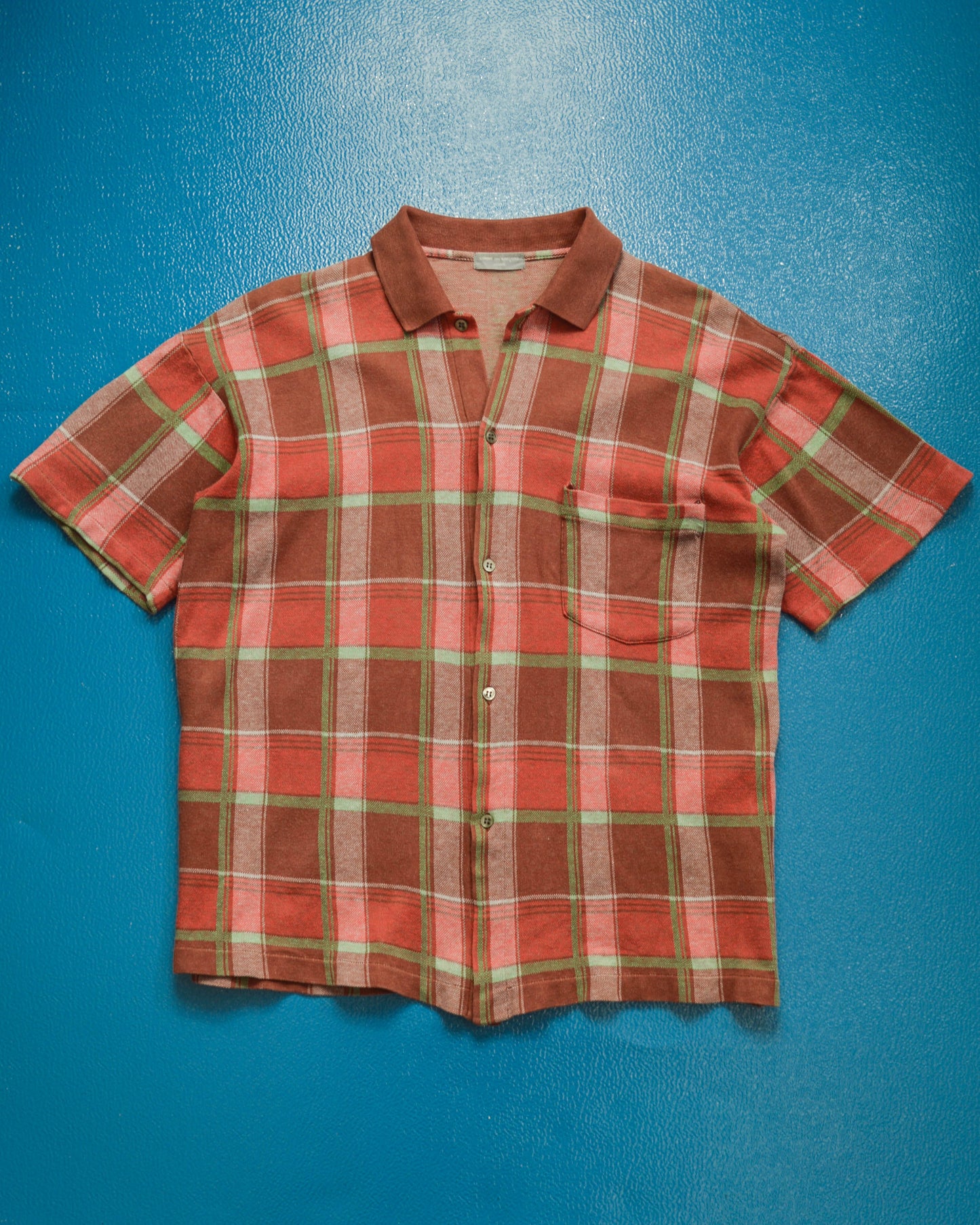 Comme Des Garçons Homme 90s Plaid Button-up Polo (~M~)