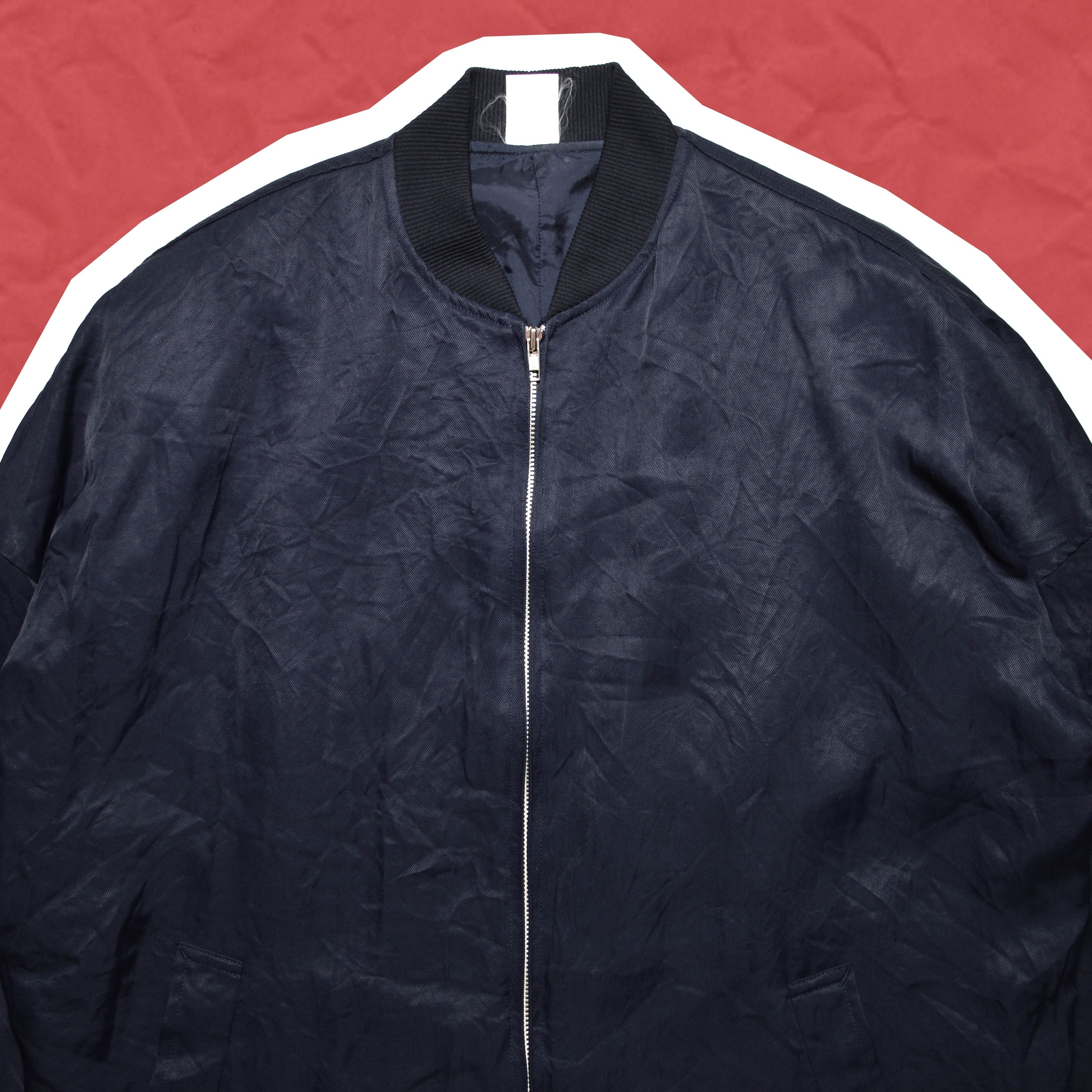 Comme des Garcons CdG Homme Navy Oversized Bomber Jacket L XL shop.allenreji