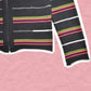 Comme Des Garçons Homme Plus 2004 Striped Transparent Panelled Slate Grey Cardigan (~M~)