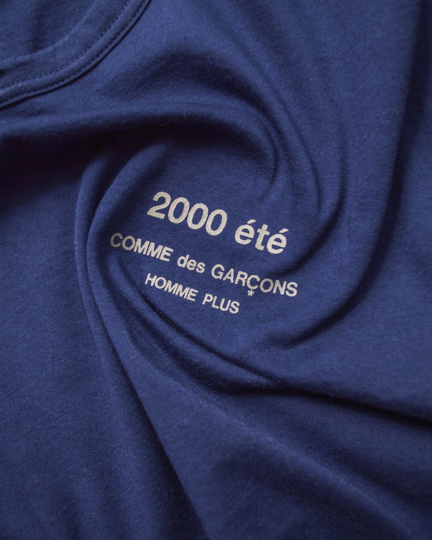 Comme Des Garçons Homme Plus Ete / Spring 2000 Navy Breast Logo T-shirt (~S~)