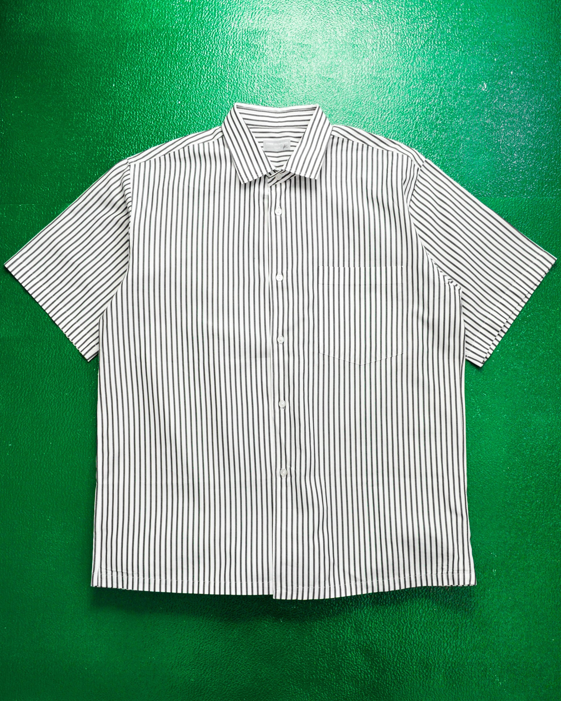 Comme Des Garçons Homme Vertical Striped Straight Hem Boxy Shirt (~M~)