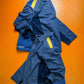 Comme Des Garçons Shirt Blue Hybrid Longsleeve Zip Polo Shirt (M & L)