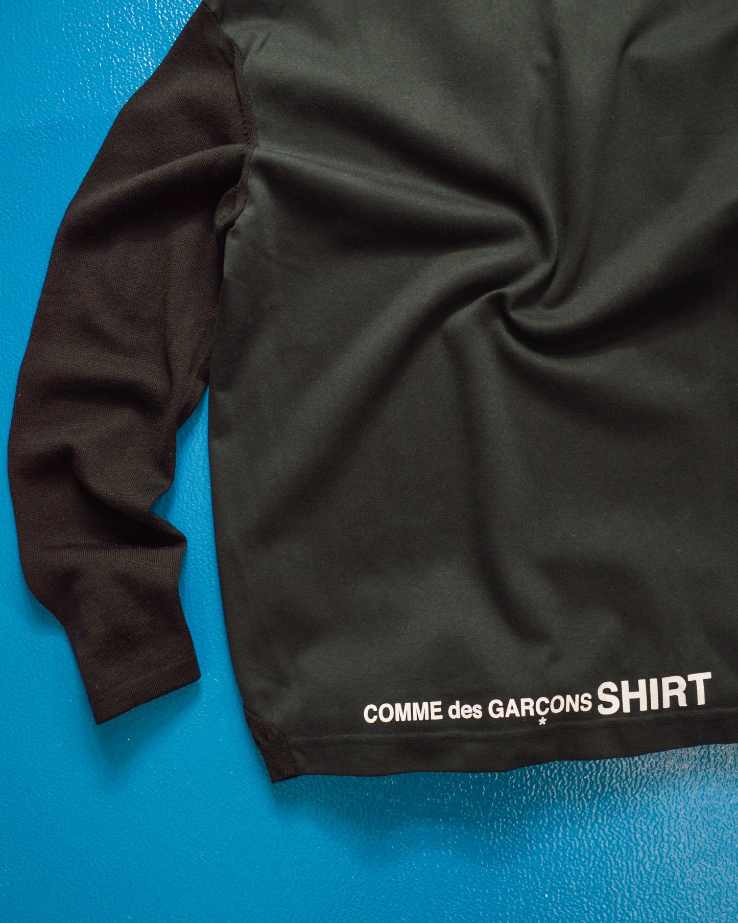 Comme Des Garçons Shirt Hybrid Longsleeve Zip Polo Shirt (M)