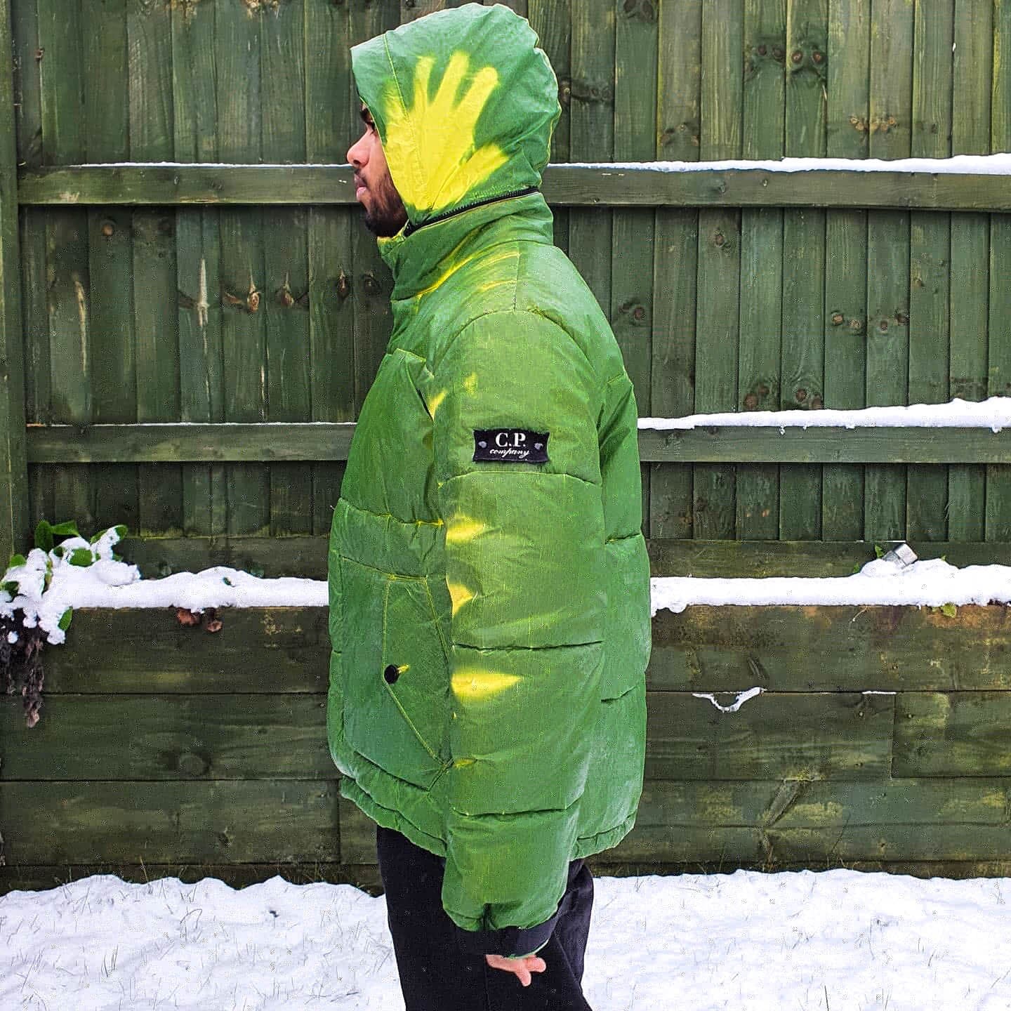 C.P. Company A/W 1998 Ice / Thermosensitive Yellow / Green Puffer Jacket (~M~)