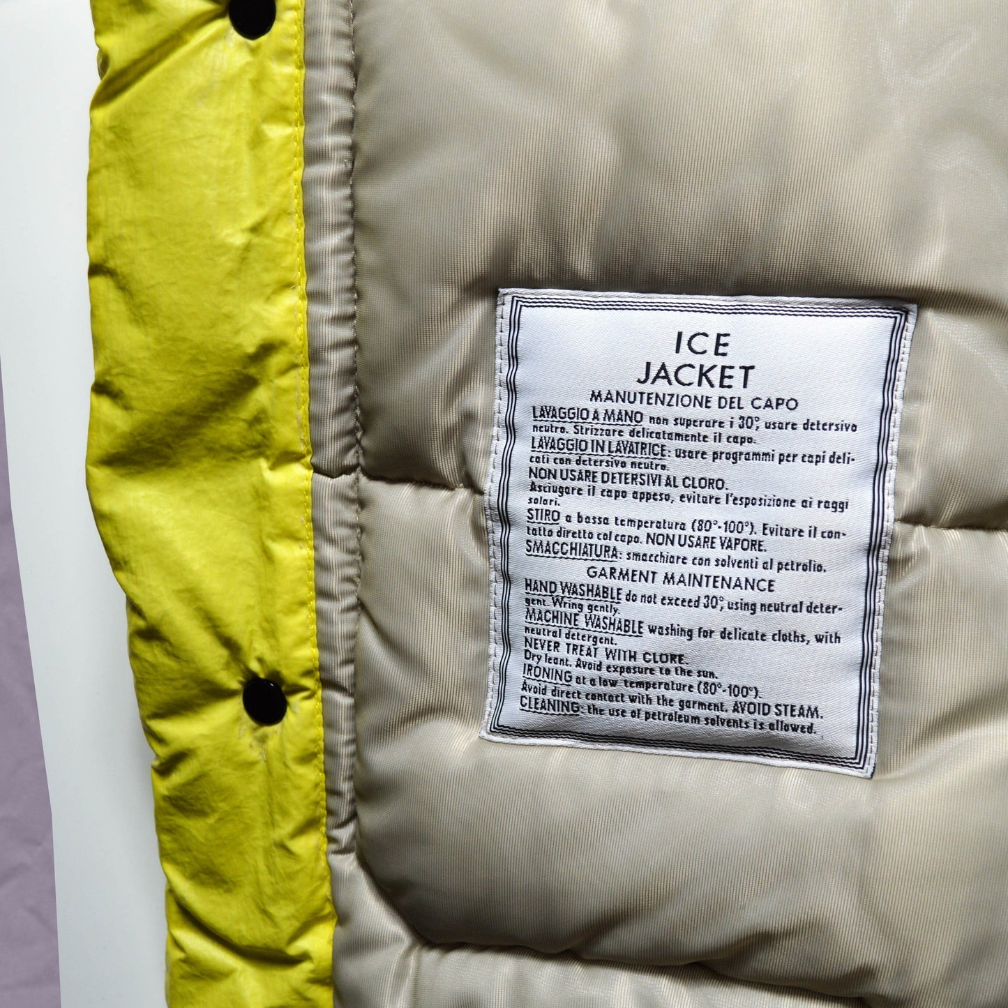 C.P. Company A/W 1998 Ice / Thermosensitive Yellow / Green Puffer Jacket (~M~)