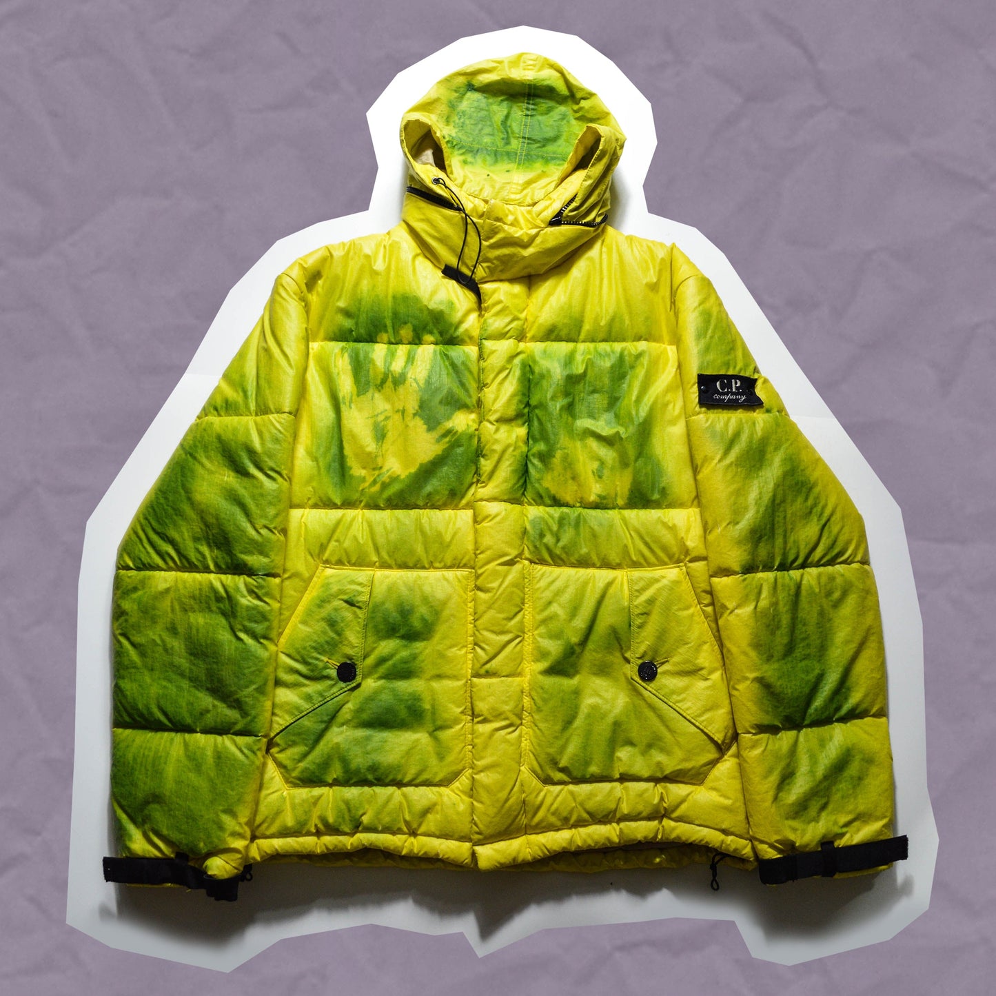 C.P. Company A/W 1998 Ice / Thermosensitive Yellow / Green Puffer Jacket (~M~)