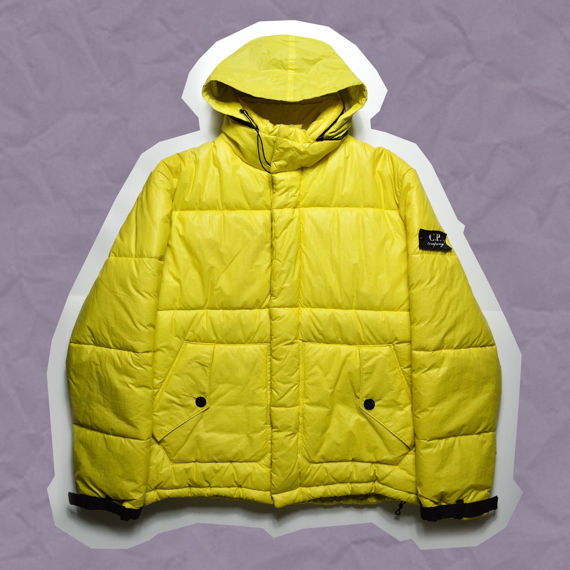 C.P. Company A/W 1998 Ice / Thermosensitive Yellow / Green Puffer Jacket (~M~)