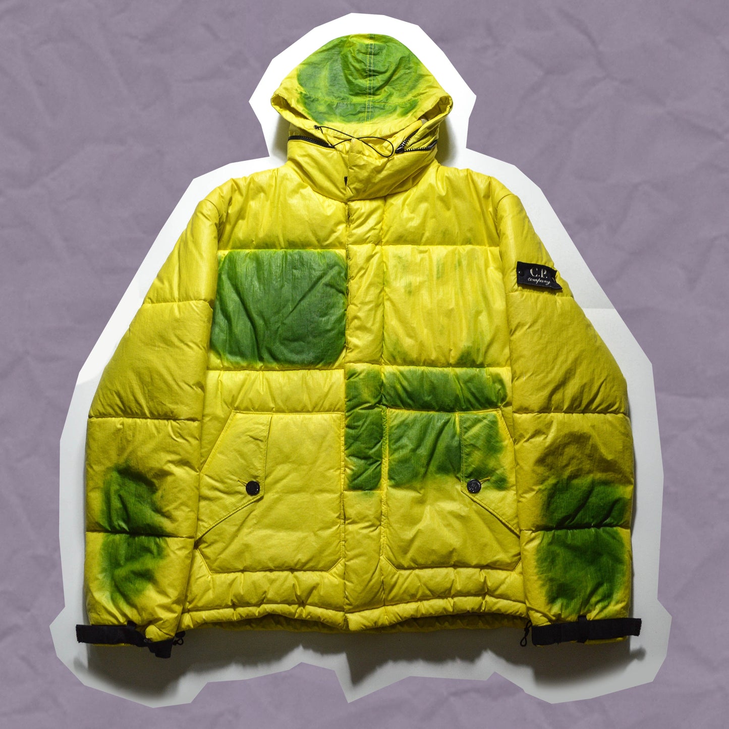 C.P. Company A/W 1998 Ice / Thermosensitive Yellow / Green Puffer Jacket (~M~)