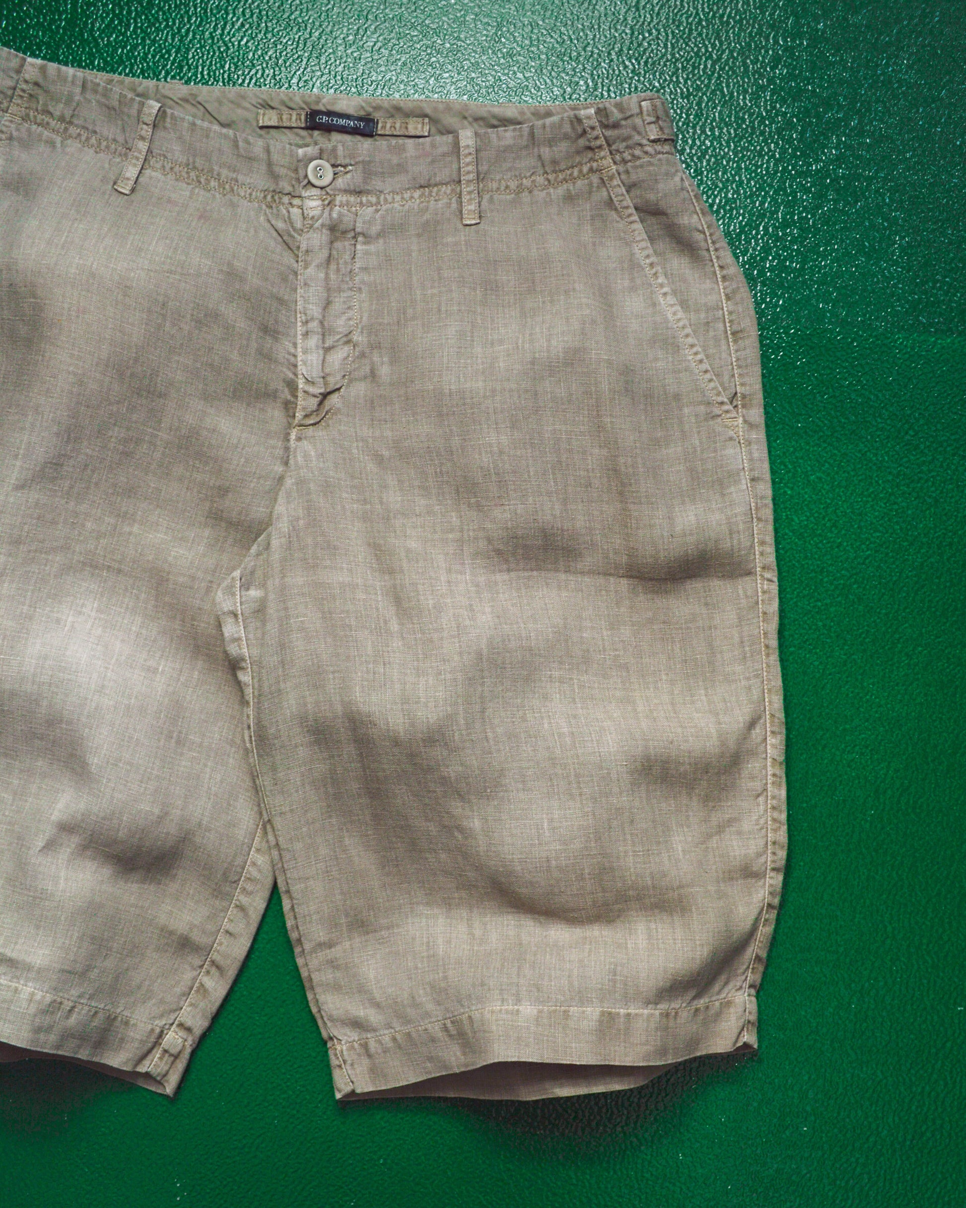 C.P. Company C.P Company SS07 Lino Flax Grey/Tan Shorts (30~32)