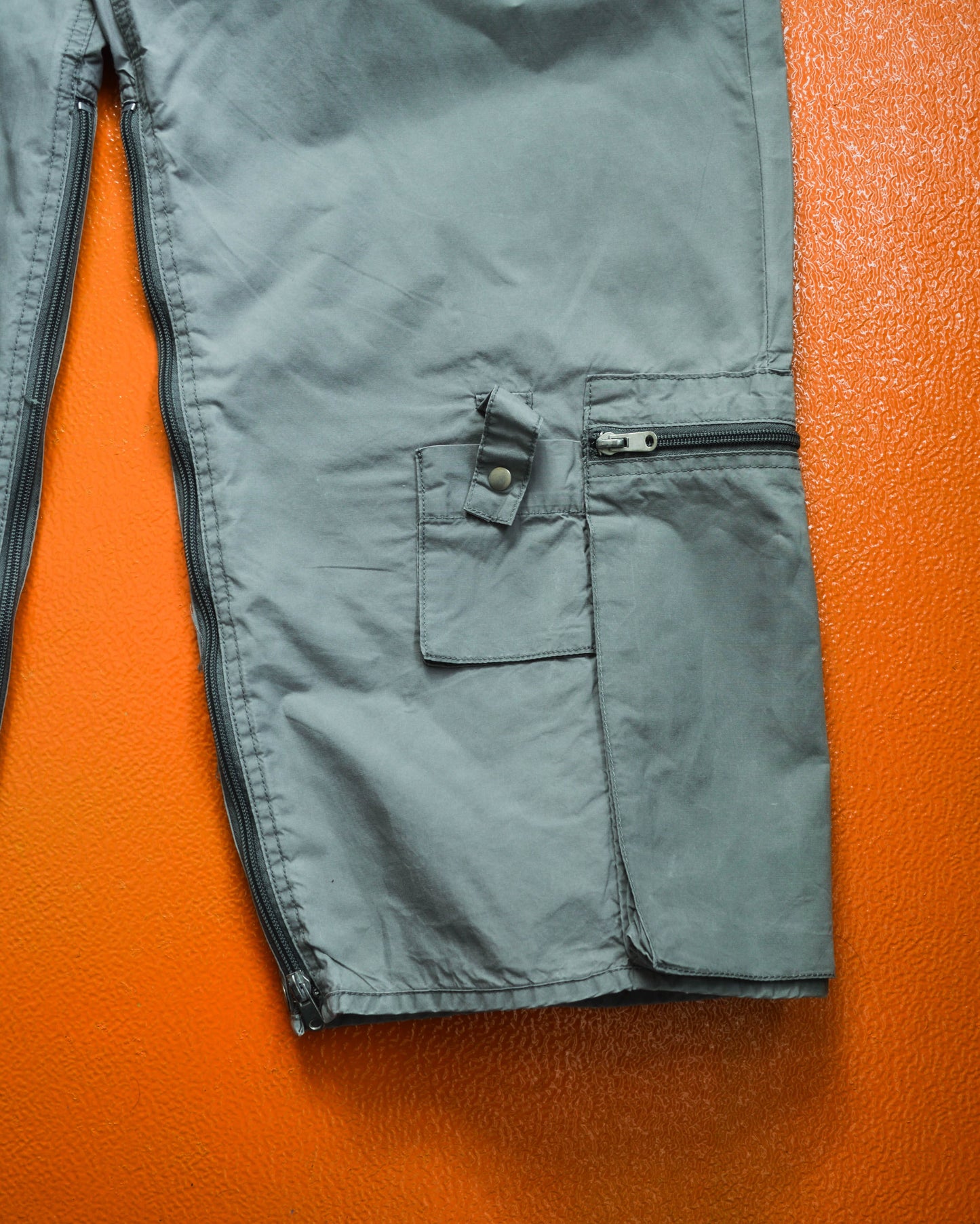 DKNY Multi-pocket Asymmetrical Grey Tactical Cargo Pants (34)