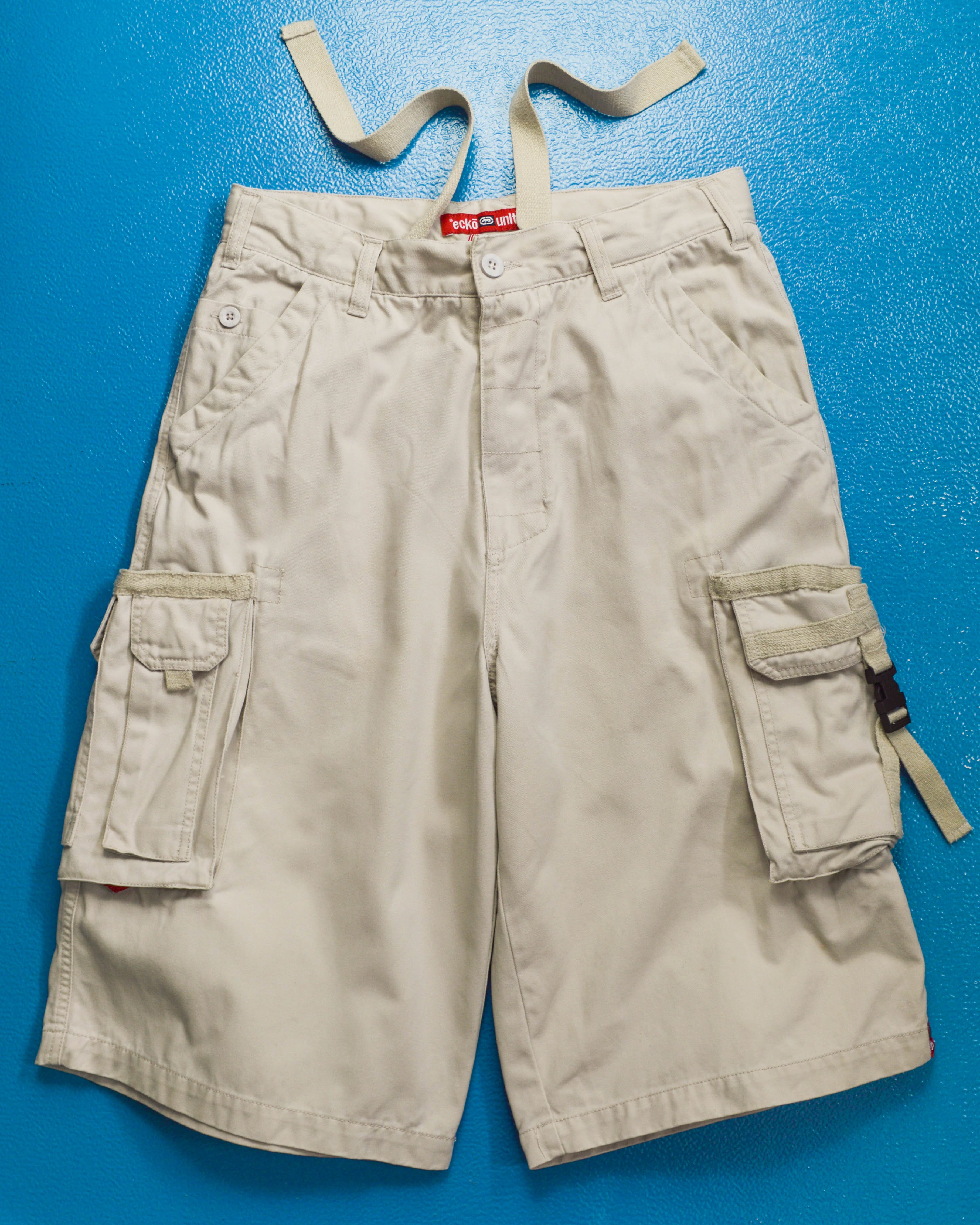 Ecko Vintage Cream Multi-pocket Baggy Cargo Shorts (29 ~31) – shop