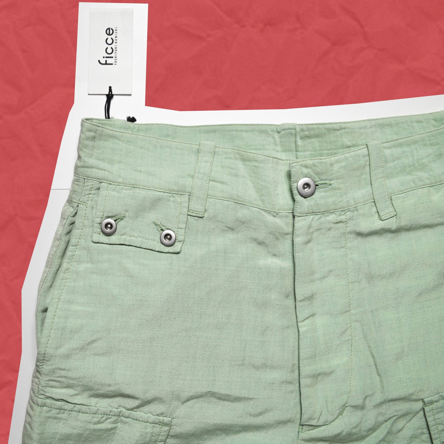 Ficce /Yoshiyuki Konishi Light Mint Cargo Shorts (S)