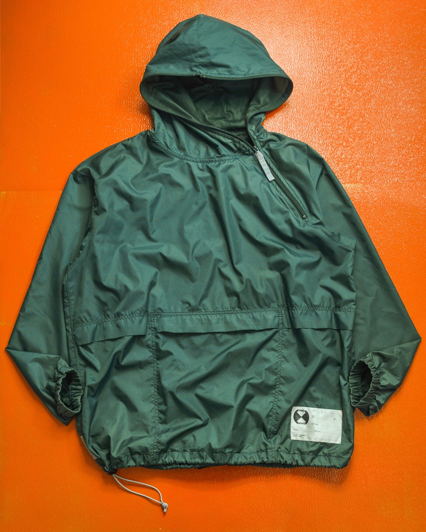 Final Home 1999 Packable Asymmetrical Full Face Zip Survival Emerald Green  Anorak Jacket (~L~) – shop.allenreji