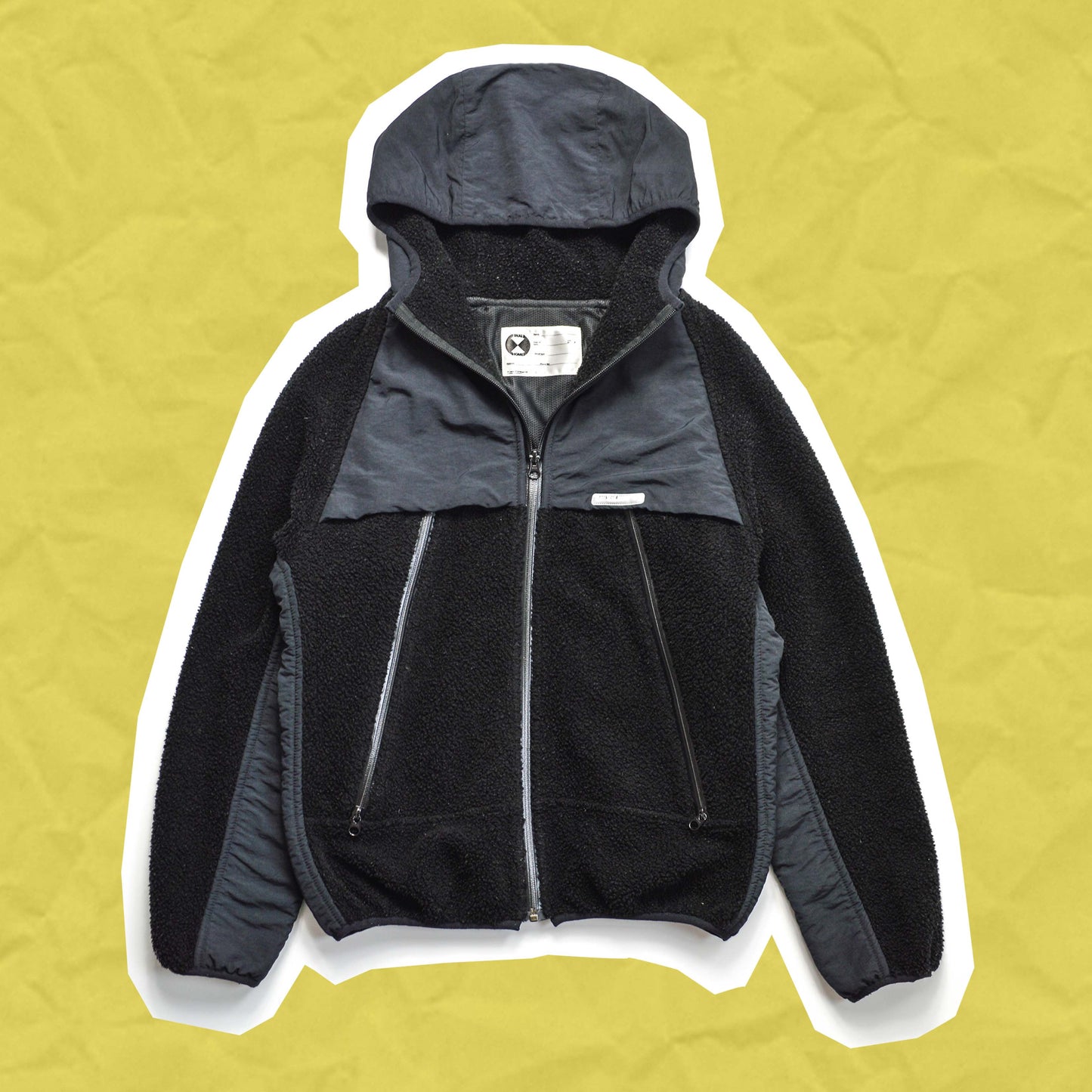 Final Home Laminated Zipper Panelled Fleece Jacket (~S~)