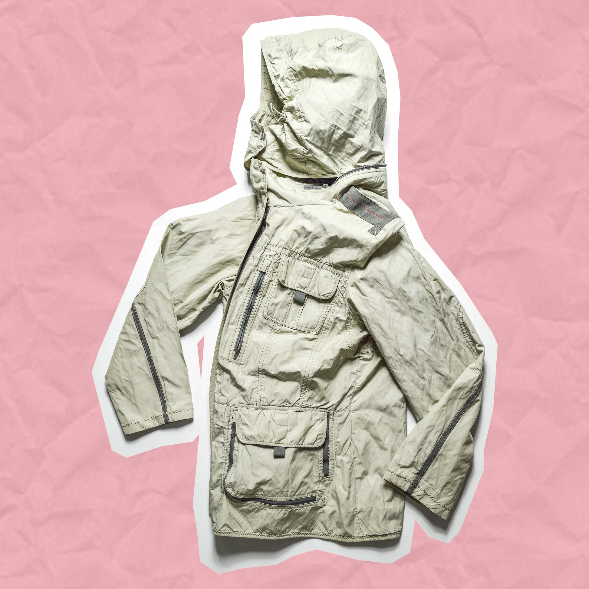 Giorgio Beige Multi-Pocket Ventilated Utility Jacket (~M~)