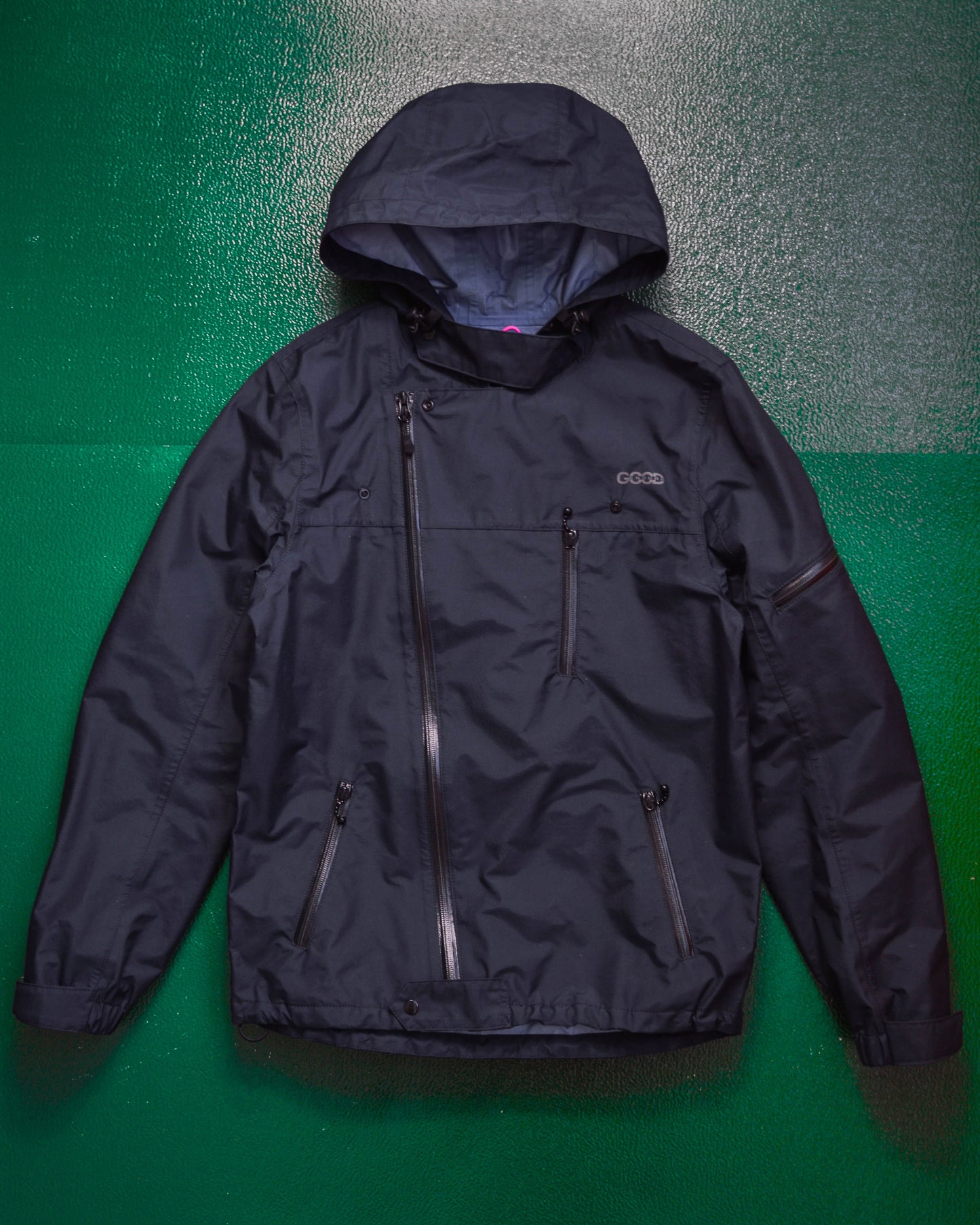 GOODENOUGH FW10 Deep Navy Rider Style Taped Seam Jacket (~S~)