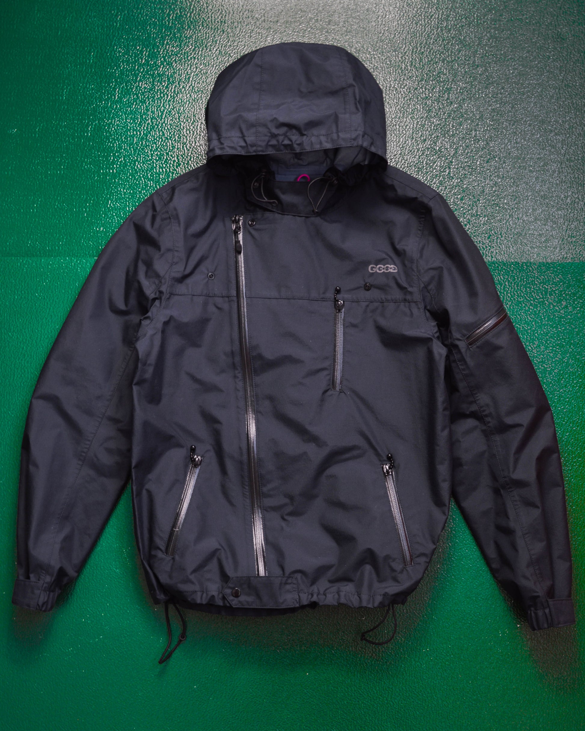 GOODENOUGH FW10 Deep Navy Rider Style Taped Seam Jacket (~S~)