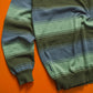 GOODENOUGH Pistachio / Grey / Brown Striped Lightweight Knit Jumper (~M~)