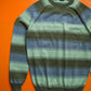 GOODENOUGH Pistachio / Grey / Brown Striped Lightweight Knit Jumper (~M~)