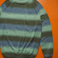 GOODENOUGH Pistachio / Grey / Brown Striped Lightweight Knit Jumper (~M~)