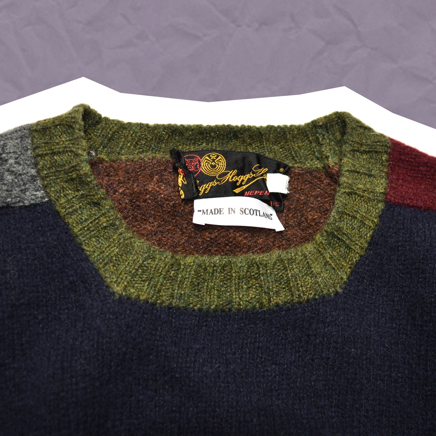 Hoggs Nepenthes Multi-colour Panel Knit Jumper (M)