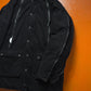 Iceberg Chunky Knit Panelled Multi Zipper Insulated Black Canvas Parka (~M~)