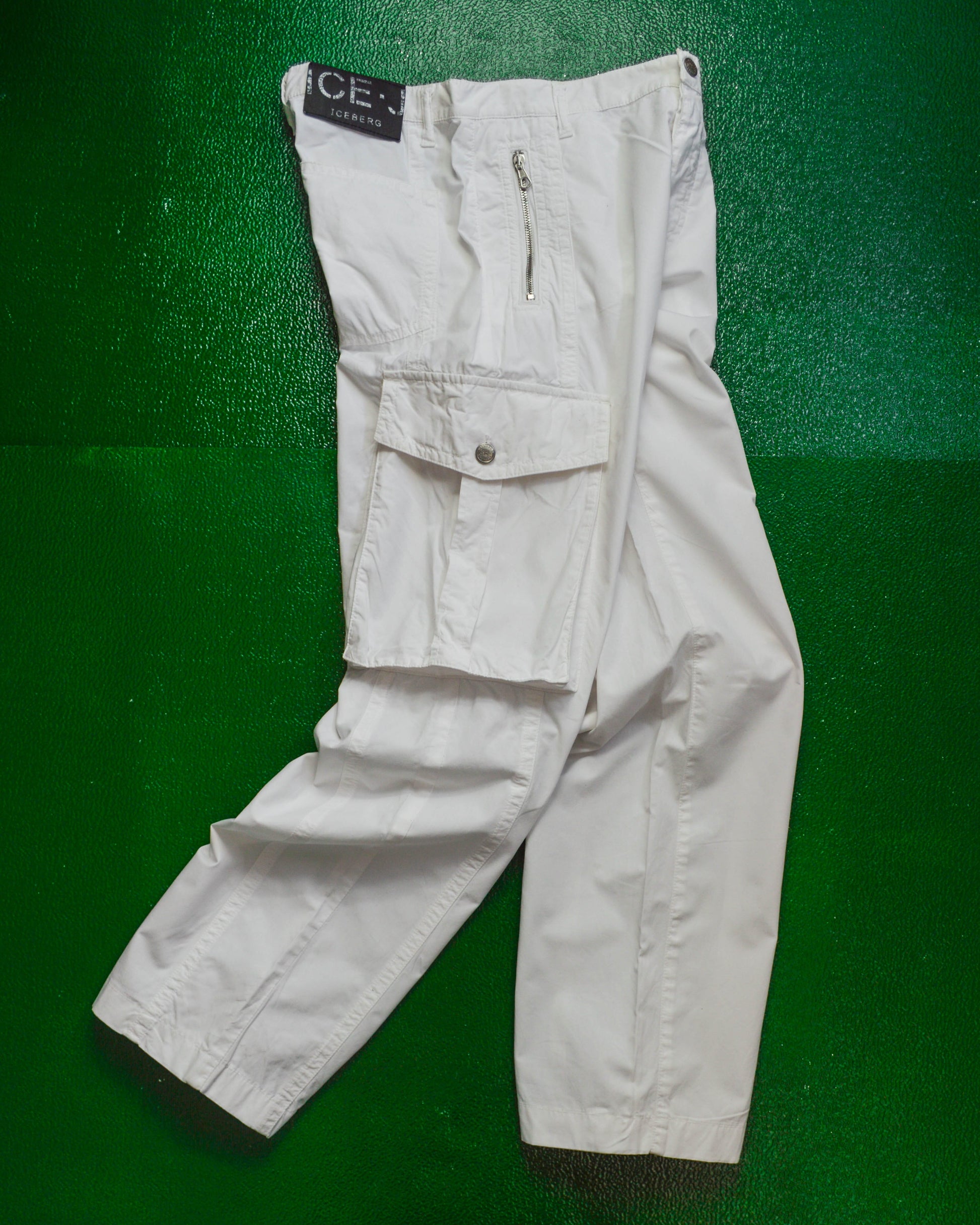 Iceberg White Panelled Cargo Pants (28~30)