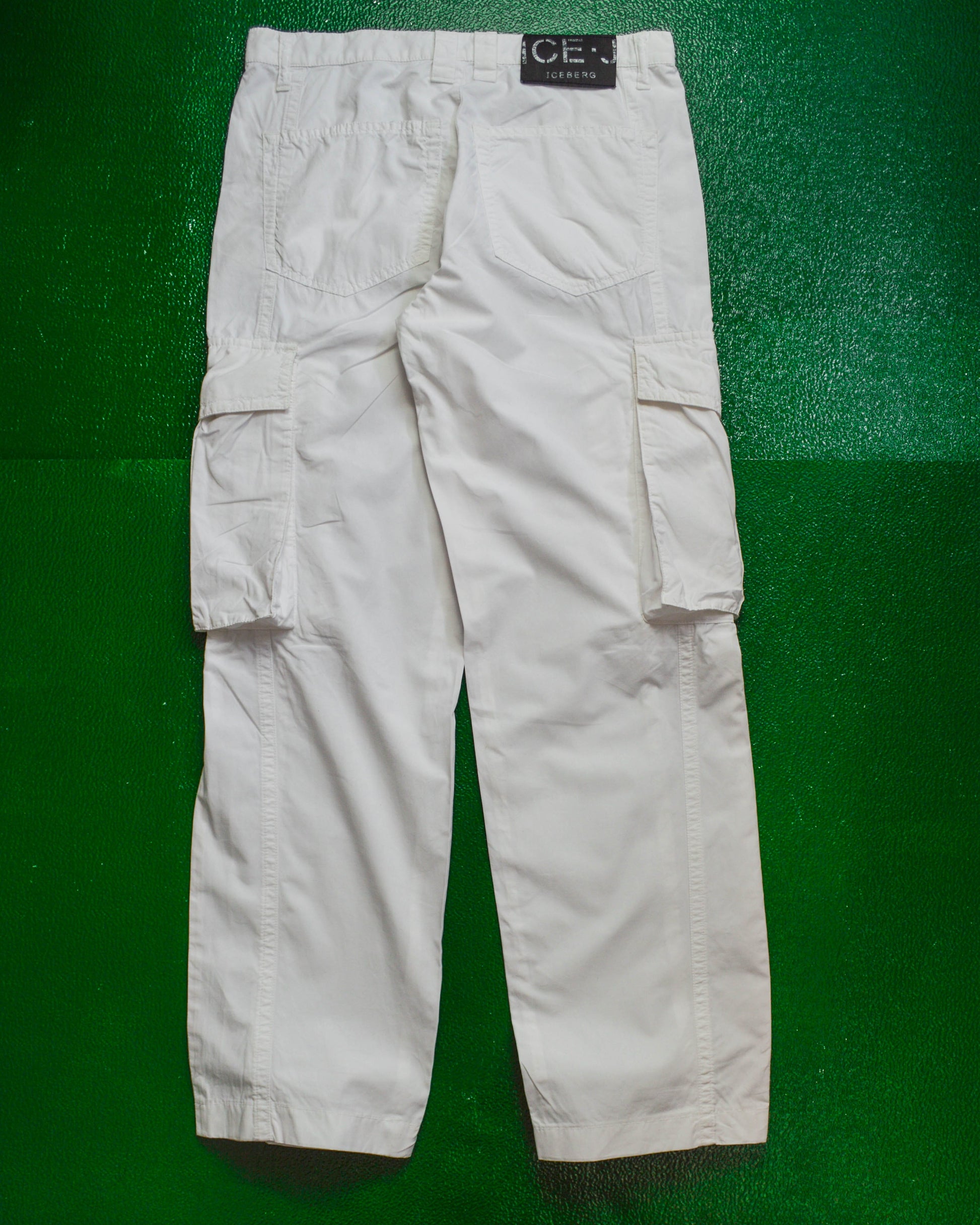 Iceberg White Panelled Cargo Pants (28~30)