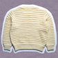 Issey Miyake 80s 3-D Gradual Striped Cream Tonal Knit Jumper (~S~)