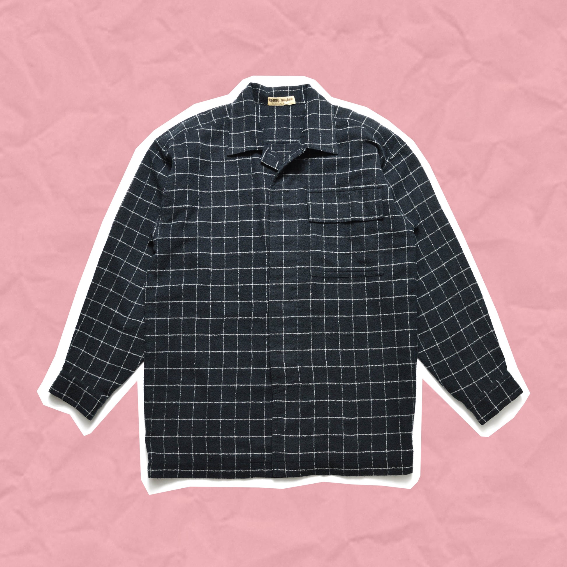 Issey Miyake 80s Grid Over Shirt (M)