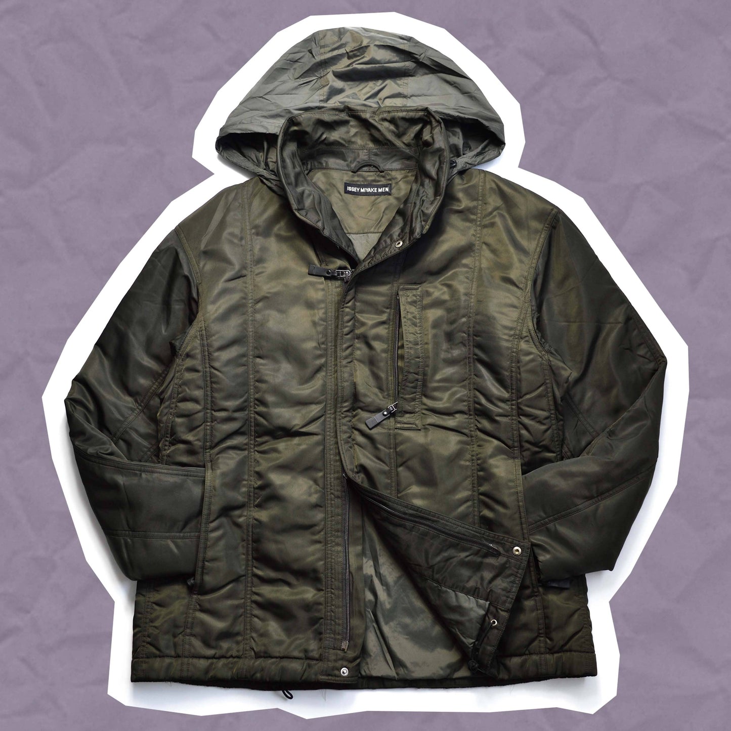 Issey Miyake A/W01 Technical Quilted Nylon Jacket (M~L)