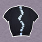 Issey Miyake Tie Dye Spinal Imitation Short Sleeve Dark Navy Knit (M)