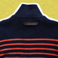 Jean Paul Gaultier Jeans Asymmetrical Striped Sleeve Logo Knit (10)