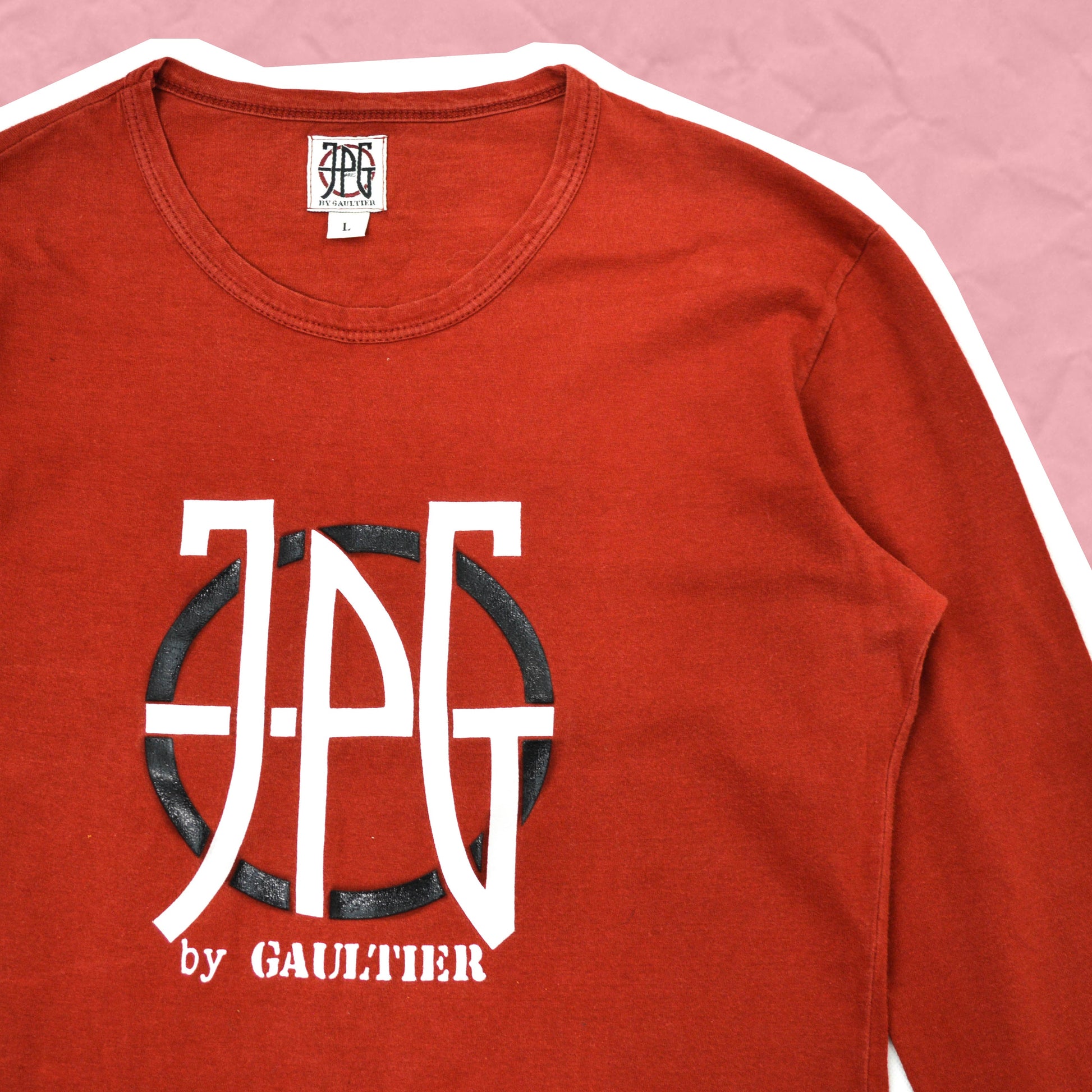 Jean Paul Gaultier Red Logo Longsleeve T Shirt (S~M)