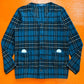 Junya Watanabe 2002 Black Blue Plaid Cardigan (~L~)