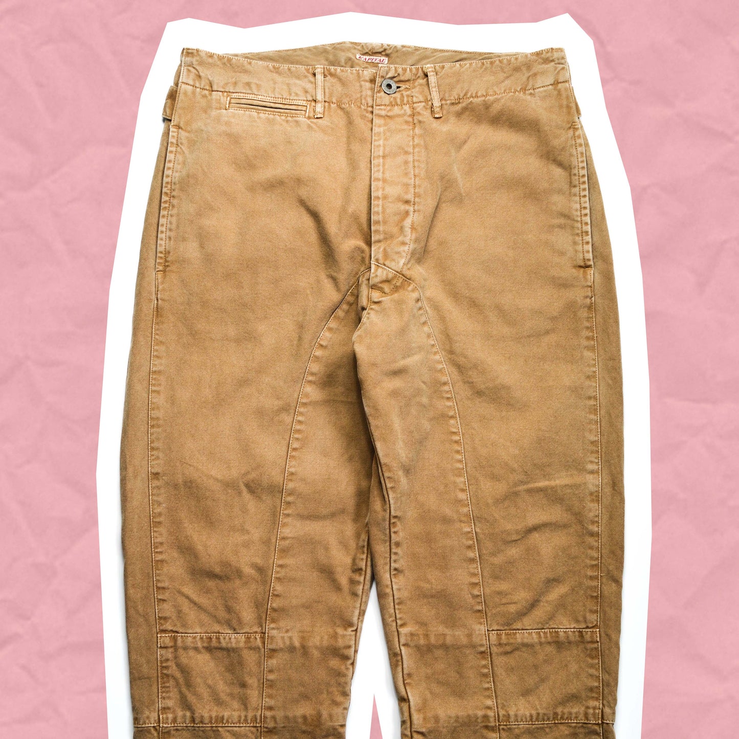 Kapital Brown Panelled Tapered Denim Pants (30~32)