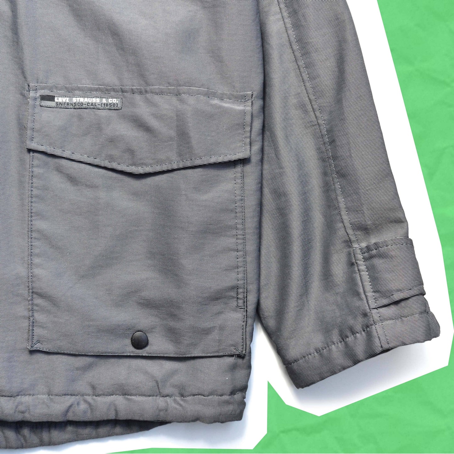 Levi's All Duty Asymmetrical Woven Anorak / Quarterzip Pullover Jacket (~L~)