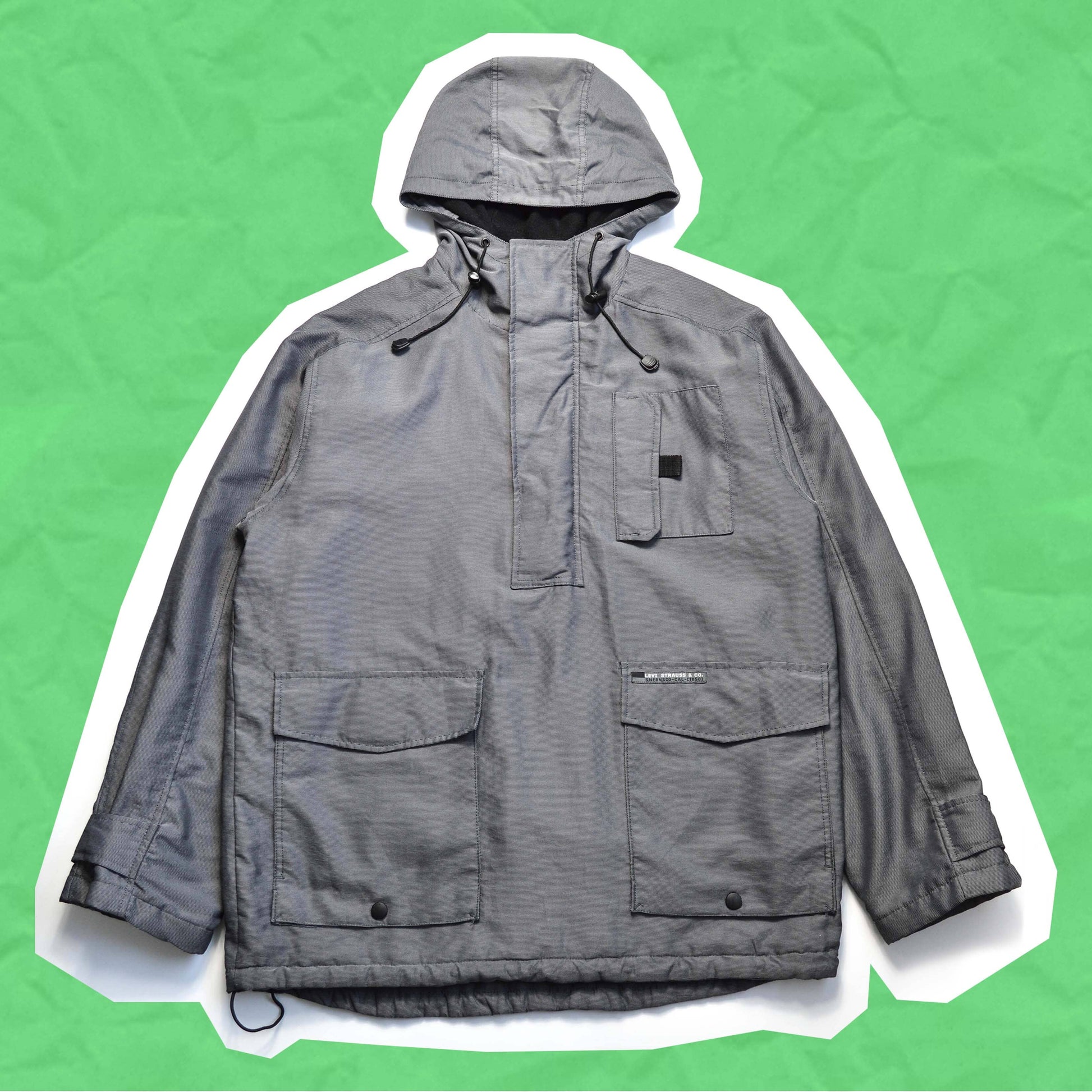 Levi's All Duty Asymmetrical Woven Anorak / Quarterzip Pullover Jacket (~L~)